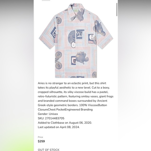 Aries Other - Aries Scarf Print Hawaiian Shirt